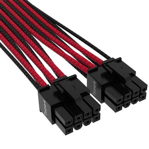 Miniatura 3 de Cable de poder Corsair CP-8920334 12VHPWR, Negro, Rojo