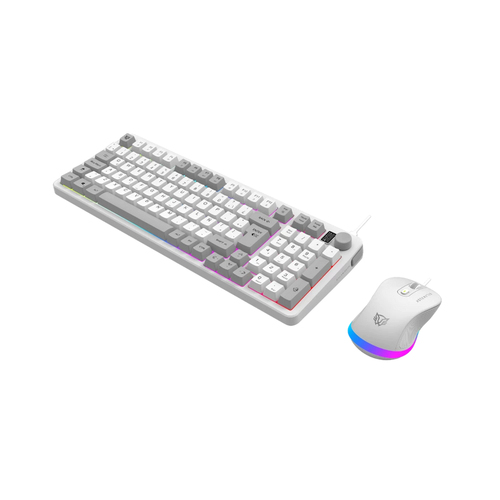 Miniatura 5 de Kit Teclado y Mouse Balam Rush BR-940450 USB, Retroiluminado, Alámbrico, Blanco