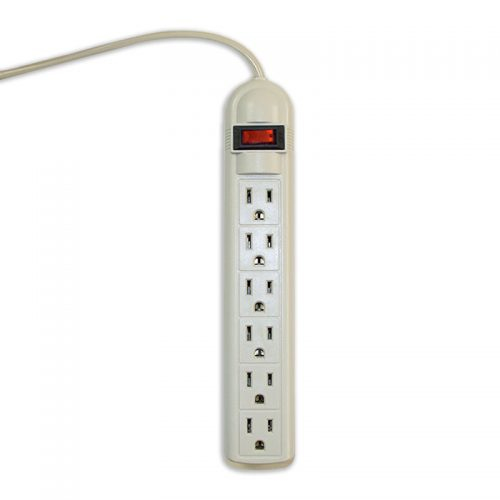 Barra de contactos Smartbitt SBSS-90J6 120 V, 0.45 m, 6 salidas AC, NEMA 5?15R, Blanco