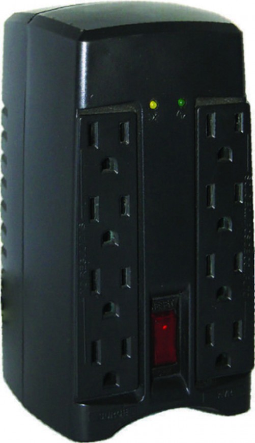 Regulador Vica T-1 Entrada 127 V, 8 salidas AC, Negro