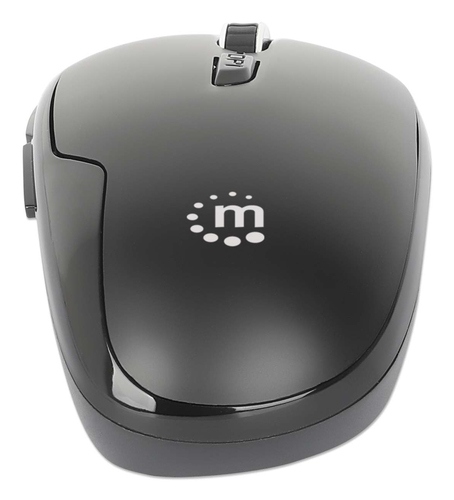 Miniatura 2 de Mouse Manhattan Óptico, 6 Botones, 1600 DPI, RF inalámbrico, 10 m, Negro