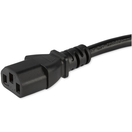 Miniatura 4 de Cables de poder StarTech.com Macho, Hembra 125 V, 3 m, Negro