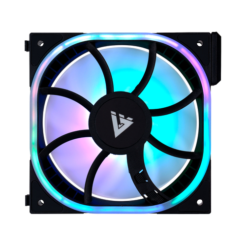 Miniatura 4 de Ventilador Game Factor FG500 12 cm, 1900 RPM, LED Ámbar, Azul, Verde, Rojo, Negro