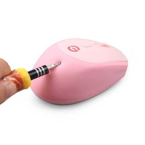 Miniatura 3 de Mouse Getttech GAC-24404P Óptico, 2 Botones, 1600 DPI, RF inalámbrico, Rosa