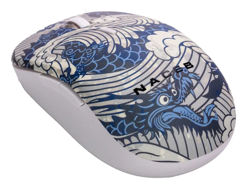 Miniatura 2 de Mouse Naceb Technology Na-0138 3 Botones, 1600 DPI, RF inalámbrico, Azul, Blanco