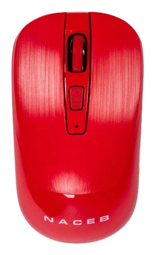Mouse Naceb Technology NA-0137 3 Botones, 1600 DPI, RF inalámbrico, Rojo
