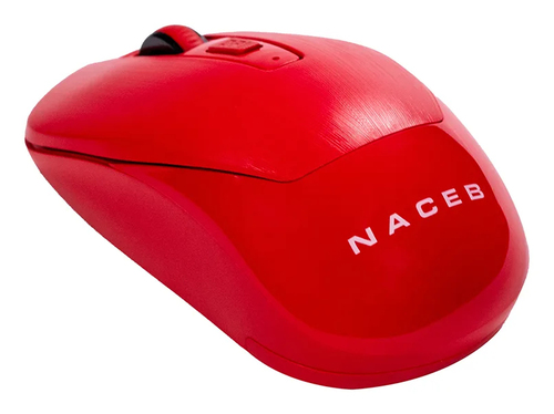 Miniatura 2 de Mouse Naceb Technology NA-0137 3 Botones, 1600 DPI, RF inalámbrico, Rojo
