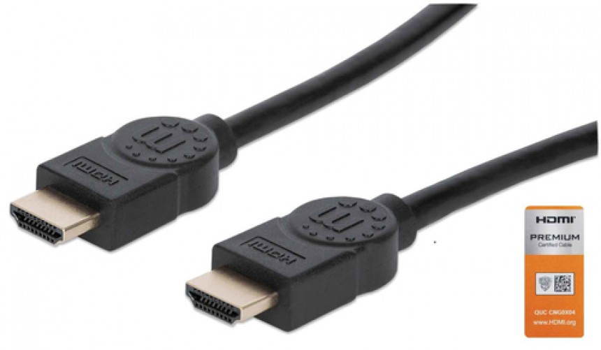 Cable Hdmi Manhattan Canal Ethernet, 3 m, 18 Gbit/s, Negro
