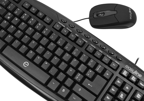 Miniatura 5 de Kit Teclado y Mouse Easy Line USB, Alámbrico, 1000 DPI, Negro