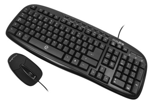 Miniatura 4 de Kit Teclado y Mouse Easy Line USB, Alámbrico, 1000 DPI, Negro