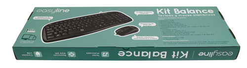Miniatura 2 de Kit Teclado y Mouse Easy Line USB, Alámbrico, 1000 DPI, Negro