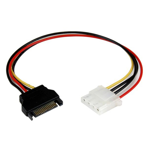 Cable de poder StarTech.com SATA 15 puntas, Molex (4 puntas), 0.3048 m, Negro, Rojo, Blanco, Amarillo