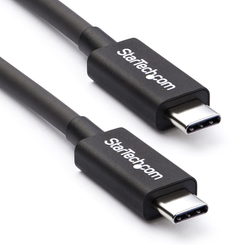 Cable Thunderbolt StarTech.com 0.5 m V. 3, 40 Gbit/s, Negro