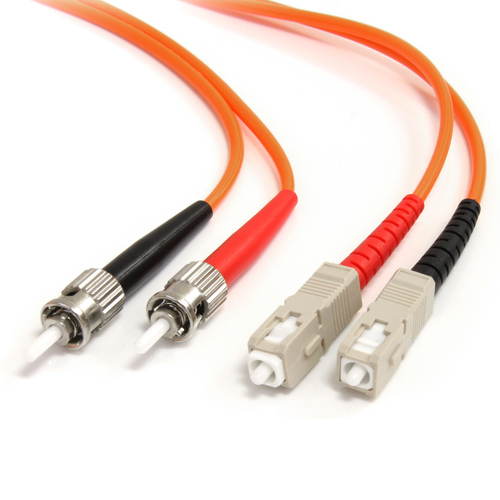 Cable StarTech.com 1 m, Fibra OM1, ST, SC, 10 Gbit/s, Naranja