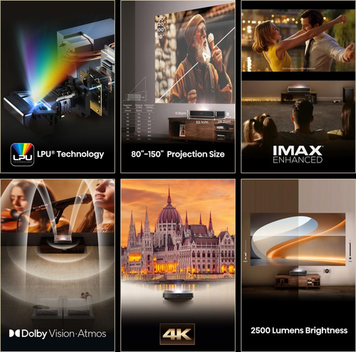 Miniatura 2 de Proyector Hisense PT1 UHD 4K (3840x2160), bocinas, Negro