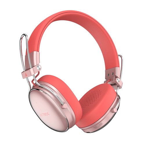 Audífonos Acteck AC-940894 Diadema, Inalámbrico, USB, Bluetooth, Rojo