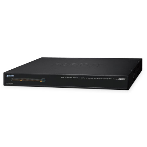 Switch PLANET AVS-4210-24HP4X Gestionado, L2/L4, RJ-45 24, 10G Ethernet (100/1000/10000), 1U, Negro