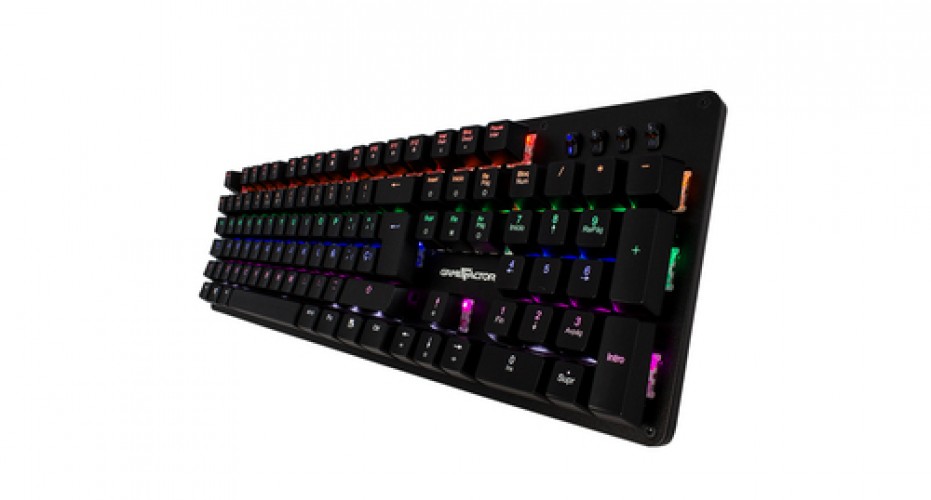 Miniatura 2 de Teclado Game Factor KBG500 Español, Alámbrico, USB, Interruptor mecánico, LED RGB, Negro