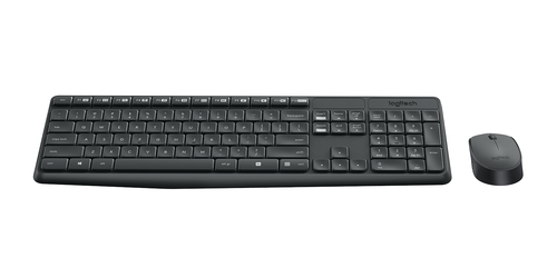 Miniatura 4 de Teclado Inalámbrico Logitech MK235 Español, Tamaño completo (100%), 10 m, Teclado numérico, Gris