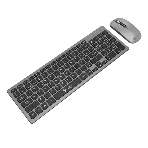 Miniatura 3 de Kit Teclado y Mouse Stylos STPKTM6G Inalámbrico, 1600 DPI, Plata