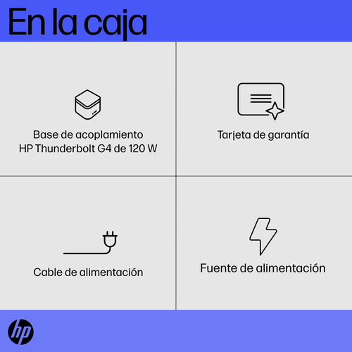 Miniatura 4 de Docking Station HP HP DOCKING  Thunderbolt de 120 W G4, Negro