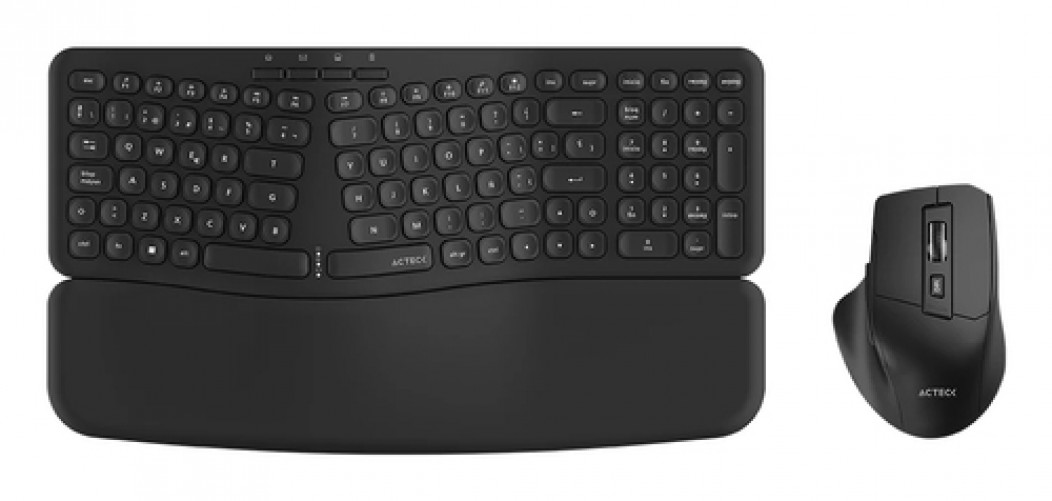 Teclado Inalámbrico Acteck Creator Ultra Confort MK650 Español, Tamaño completo (100%), Teclado numérico, Negro
