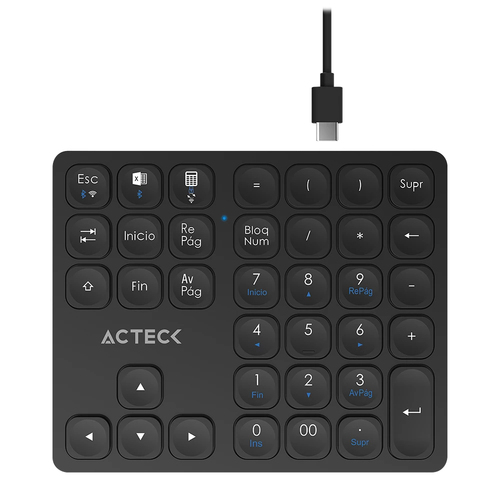 Teclado Numa?rico inala?mbrico 2.4hz/Bluetooth  Inspire Pad TN480