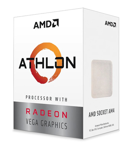 Procesador AMD Athlon 3000G con AMD Radeon Graphics, Socket AM4, 3.50GHz, 2 Nucleos, 4MB Cache - Incluye Disipador