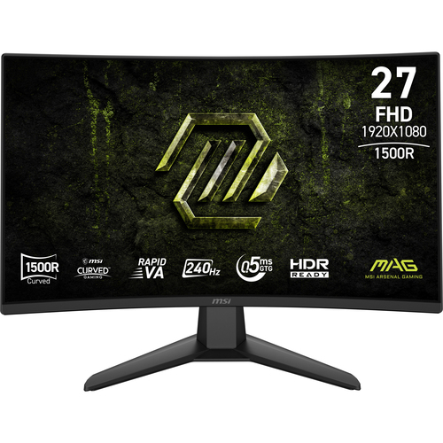 Monitor Curvo MSI MAG 274CF X24 LCD Fast VA 27", 1920x1080 Full HD, FreeSync, 240Hz, HDMI/DisplayPort, Negro