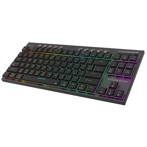 Miniatura 3 de Teclado Balam Rush BR-940405 Español, Inglés, Inalámbrico, USB + Bluetooth, Interruptor mecánico, LED RGB, Negro