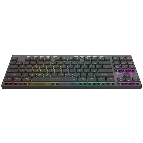 Miniatura 2 de Teclado Balam Rush BR-940405 Español, Inglés, Inalámbrico, USB + Bluetooth, Interruptor mecánico, LED RGB, Negro