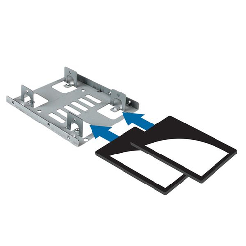 Miniatura 2 de Bracket StarTech.com Bracket Adaptador Bandeja de Montaje 2 Unidades de Disco Duro HDD de 2.5" a Bahía de 3.5 Pulgadas, 8.89 cm (3.5"), Panel de transportación, Acero inoxidable, 2.5", Acero, REACH, CE, TAA