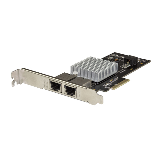 Tarjetas de red StarTech.com PCI Express, RJ-45 2, 10000 Mbit/s, Alámbrico, Negro