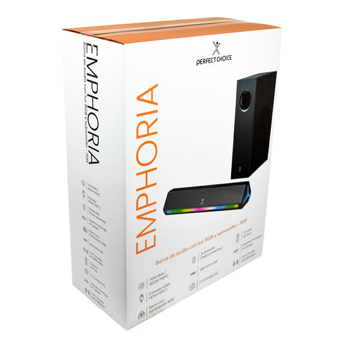Miniatura 3 de Barra de sonido Perfect Choice PC-114024 2.1, USB, Bt, Inalámbrico y alámbrico, Negro