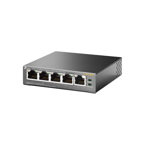 Miniatura 4 de Switch TP-Link TL-SF1005P No administrado, RJ-45 5, Fast Ethernet (10/100), 4 POE, Negro