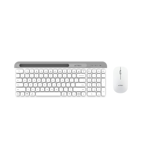 Kit Teclado y Mouse Acteck Creator Virtuos Silk MK720 Interruptor de membrana, Inalámbrico, 4000 DPI, Blanco
