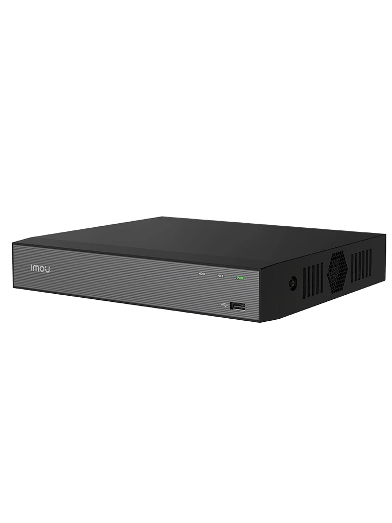 NVR IMOU 10 Canales, 4x PoE, hasta 8MP, 1xHDD max. 16TB, H.265, microfono y altavoz integrados, ONVIF
