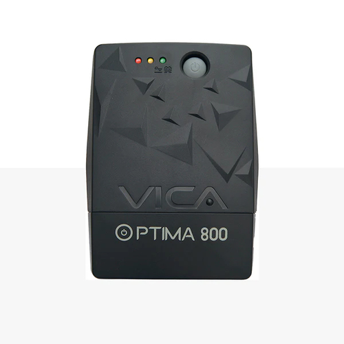 No Break Vica OPTIMA 800 0.8 kVA / 400 W, Entrada 120 V, 6 salidas AC, Negro
