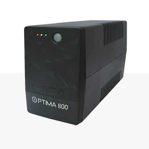 Miniatura 3 de No Break Vica OPTIMA 800 0.8 kVA / 400 W, Entrada 120 V, 6 salidas AC, Negro