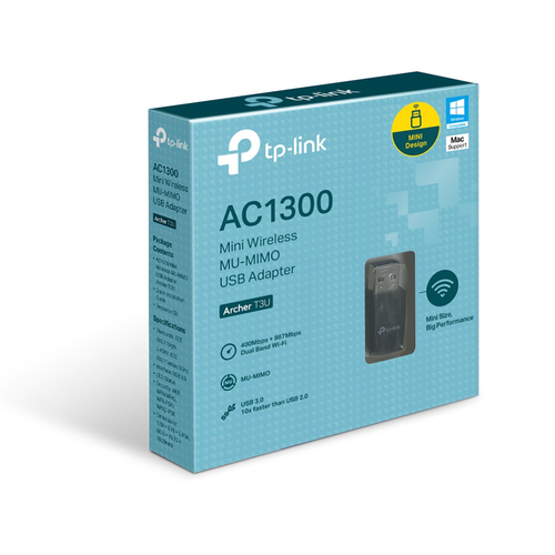 Miniatura 3 de Tarjeta de red inalambrica TP-Link Archer T3U USB, Wi-Fi 5 (802.11ac), Negro