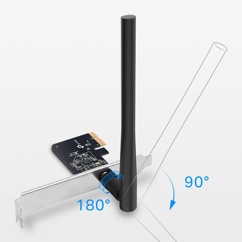 Miniatura 4 de Tarjeta de red inalambrica TP-Link Archer T2E PCI Express, Wi-Fi 5 (802.11ac), Negro, Plata