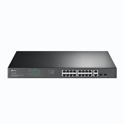 Switch TP-Link TL-SG1218MP No administrado, RJ-45 18, Gigabit Ethernet (10/100/1000), (PoE +) 16, 1U, Negro