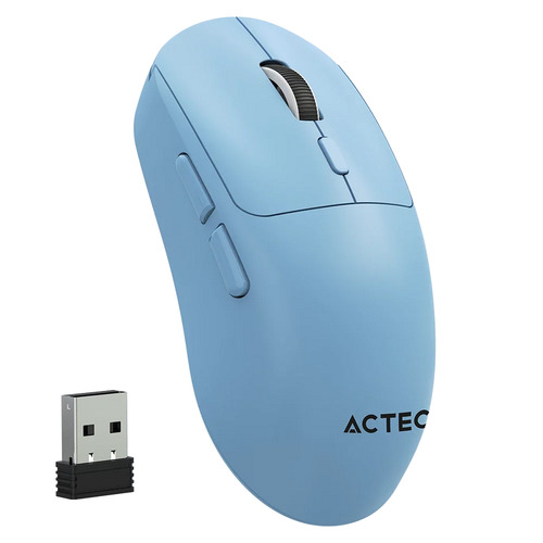Miniatura 4 de Mouse Acteck AC-945660 Óptico, 5 Botones, 3200 DPI, RF inalámbrico + bluetooth, 10 m, Azul