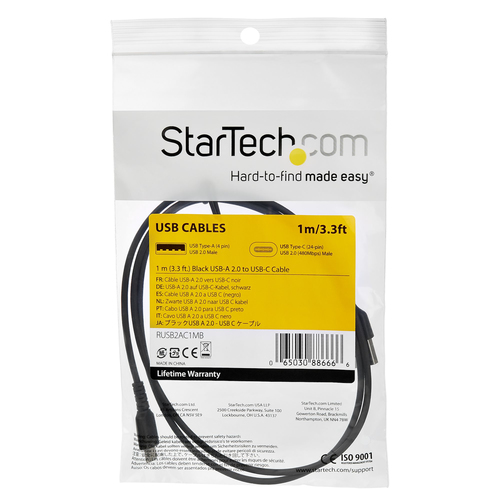 Miniatura 3 de Cable USB StarTech.com USB C a USB C, 480 Mbit/s, Negro