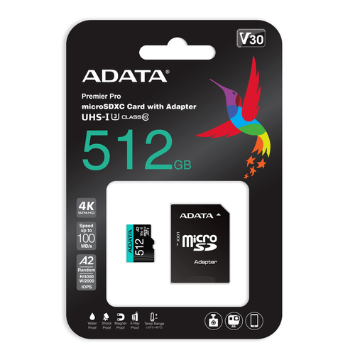 Miniatura 2 de Memoria ADATA Premier Pro 512 GB, Velocidad 100 MB/s, Clase 10