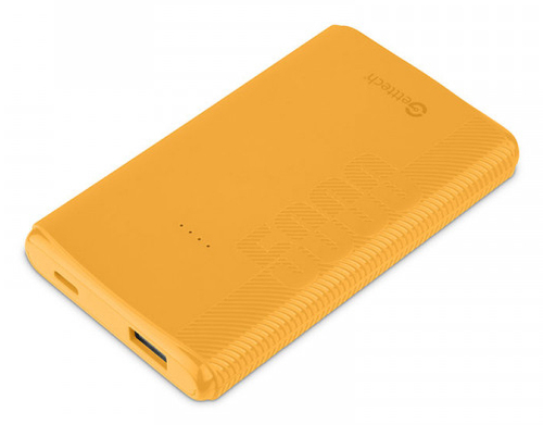 Power Bank Getttech GBN-E5KCS-01 5000 mAh, Universal, USB, Amarillo