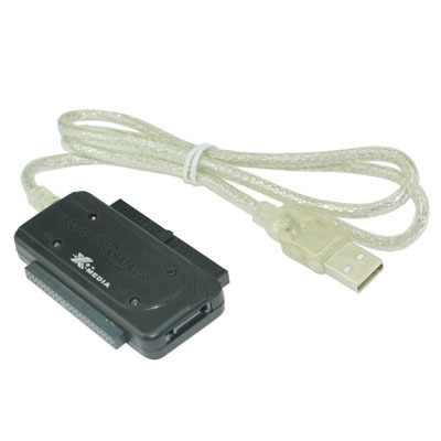 Cable Adaptador USB2.0 A IDE 2.5 & 3.5 pulgadas y SATA XMEDIA XM-UB2235s Plug and Play